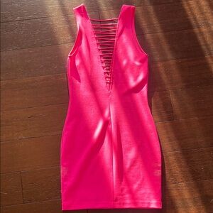 H&M Vibrant Pink Backless Dress